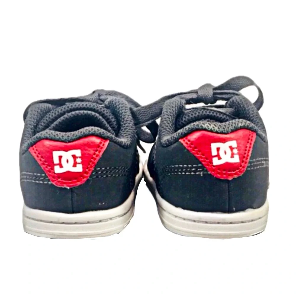 DC Toddler Gray/Red Leather Sneakers Size 5T